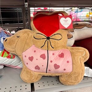 Viral Valentine’s Day Dachshund Heartwarming Pillow - Pink and Tan